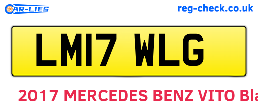 LM17WLG are the vehicle registration plates.