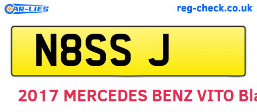 N8SSJ are the vehicle registration plates.