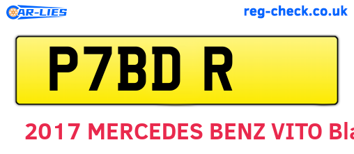 P7BDR are the vehicle registration plates.