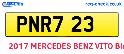PNR723 are the vehicle registration plates.