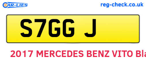 S7GGJ are the vehicle registration plates.