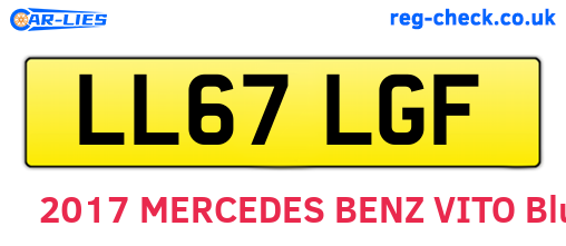 LL67LGF are the vehicle registration plates.