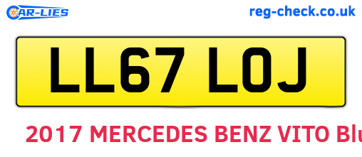 LL67LOJ are the vehicle registration plates.