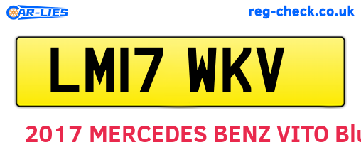 LM17WKV are the vehicle registration plates.