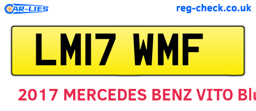 LM17WMF are the vehicle registration plates.