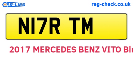 N17RTM are the vehicle registration plates.