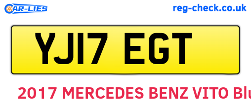 YJ17EGT are the vehicle registration plates.