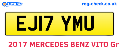EJ17YMU are the vehicle registration plates.