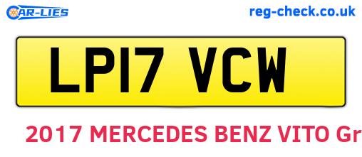 LP17VCW are the vehicle registration plates.