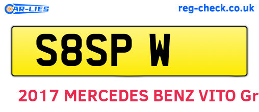 S8SPW are the vehicle registration plates.