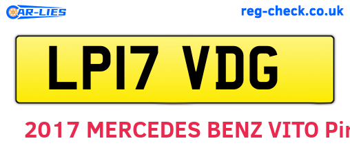 LP17VDG are the vehicle registration plates.