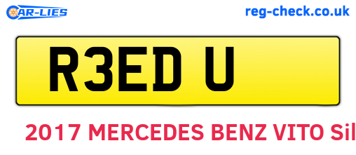 R3EDU are the vehicle registration plates.