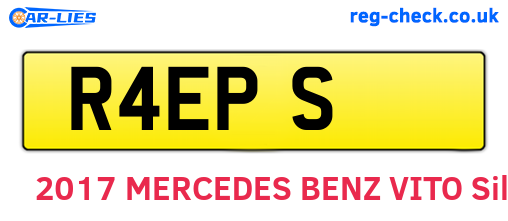 R4EPS are the vehicle registration plates.