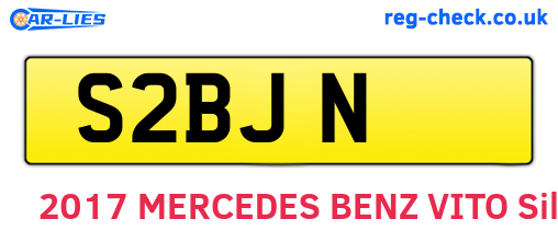 S2BJN are the vehicle registration plates.