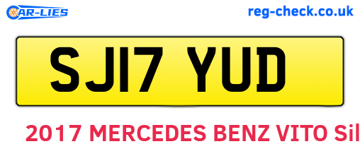 SJ17YUD are the vehicle registration plates.