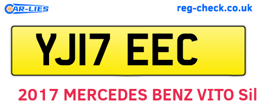 YJ17EEC are the vehicle registration plates.