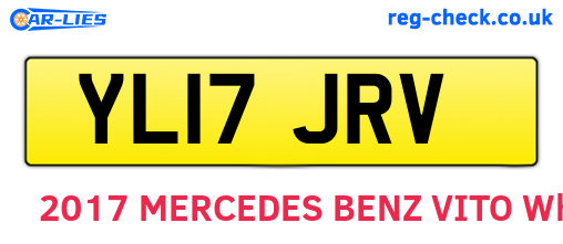YL17JRV are the vehicle registration plates.