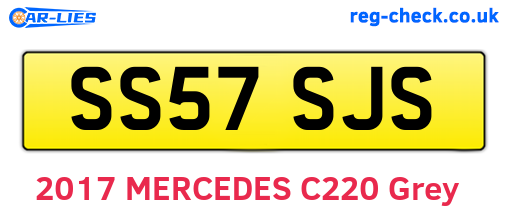 SS57SJS are the vehicle registration plates.