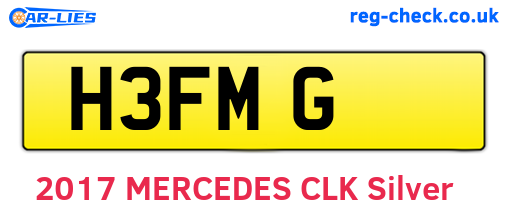 H3FMG are the vehicle registration plates.