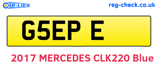 G5EPE are the vehicle registration plates.