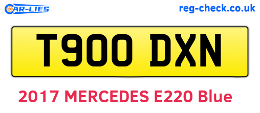 T900DXN are the vehicle registration plates.