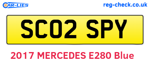 SC02SPY are the vehicle registration plates.