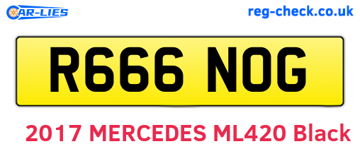 R666NOG are the vehicle registration plates.