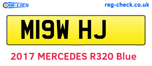 M19WHJ are the vehicle registration plates.