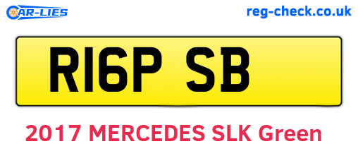 R16PSB are the vehicle registration plates.