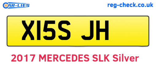 X15SJH are the vehicle registration plates.