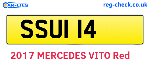SSU114 are the vehicle registration plates.