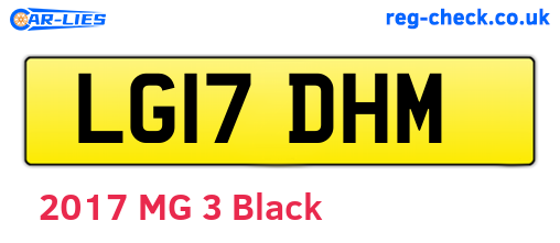 LG17DHM are the vehicle registration plates.