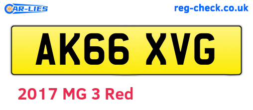 AK66XVG are the vehicle registration plates.