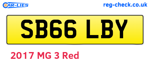 SB66LBY are the vehicle registration plates.