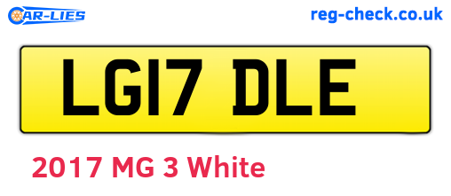 LG17DLE are the vehicle registration plates.