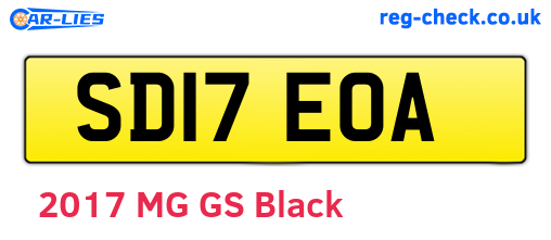 SD17EOA are the vehicle registration plates.