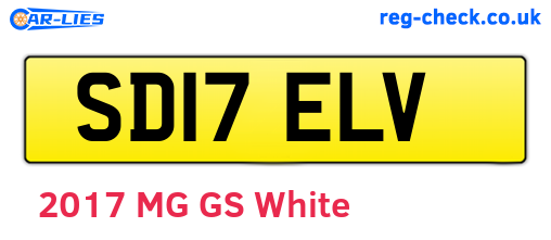 SD17ELV are the vehicle registration plates.