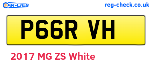 P66RVH are the vehicle registration plates.