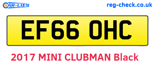EF66OHC are the vehicle registration plates.