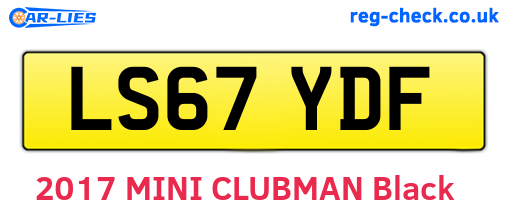 LS67YDF are the vehicle registration plates.