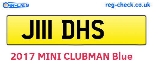 J111DHS are the vehicle registration plates.