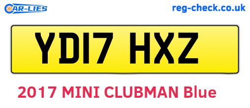 YD17HXZ are the vehicle registration plates.