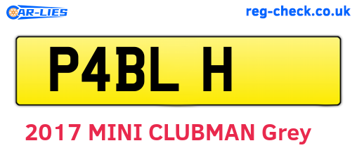P4BLH are the vehicle registration plates.