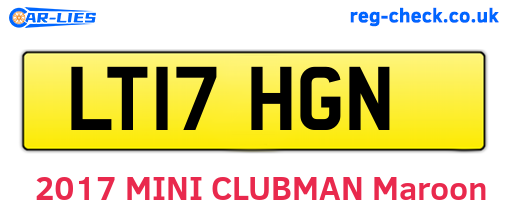 LT17HGN are the vehicle registration plates.