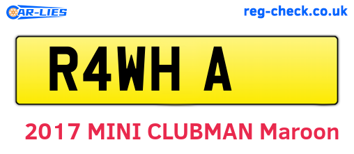 R4WHA are the vehicle registration plates.