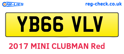YB66VLV are the vehicle registration plates.