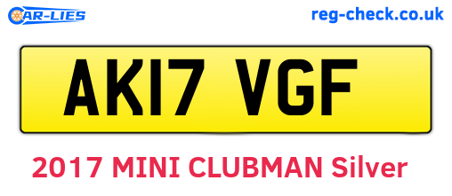 AK17VGF are the vehicle registration plates.
