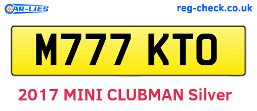 M777KTO are the vehicle registration plates.