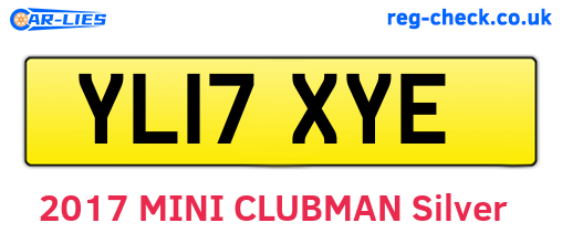 YL17XYE are the vehicle registration plates.