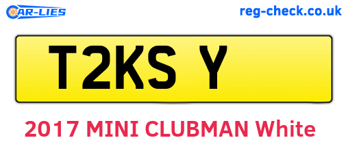 T2KSY are the vehicle registration plates.